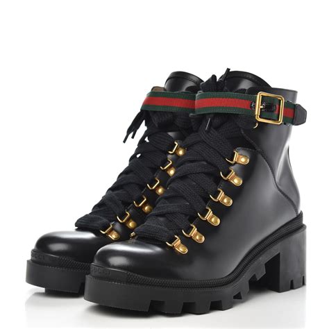 women's grey boots gucci|gucci black combat boots.